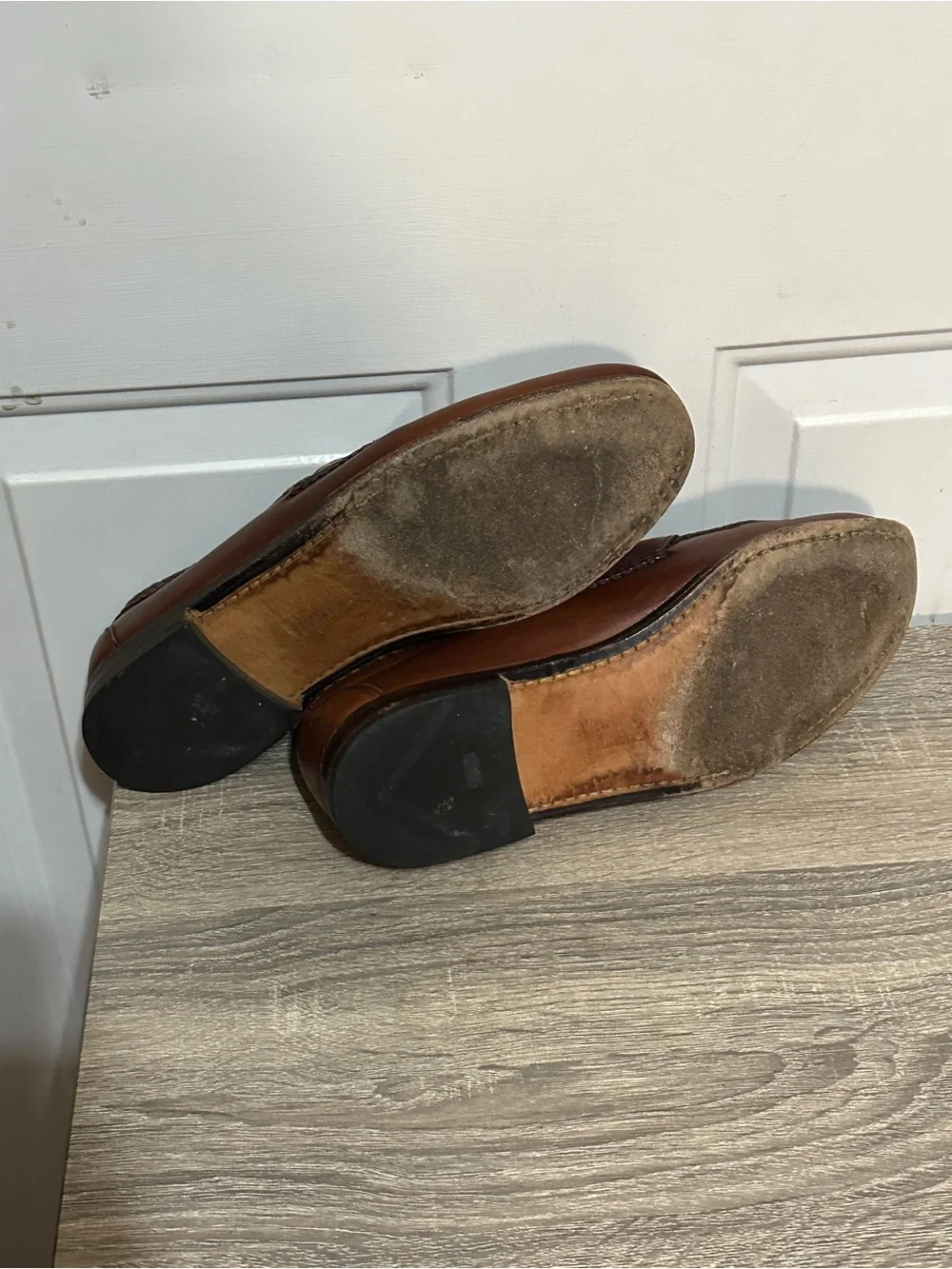 Allen Edmonds Maxfield Brown British Tan Leather Tassel Loafers Men's US 10 D